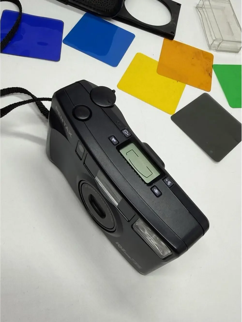 Pentax IQZoom 735 35mm Film Camera Tested Working w/ Color Filters